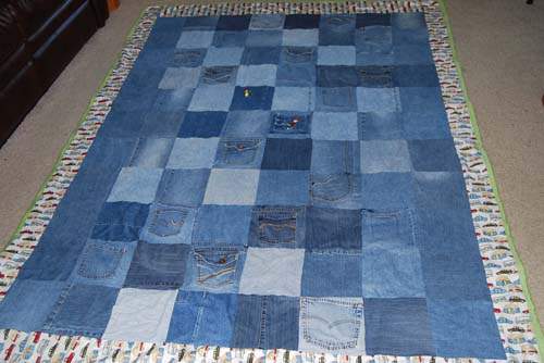 Recycled Jeans Quilt | Frugal Family Home