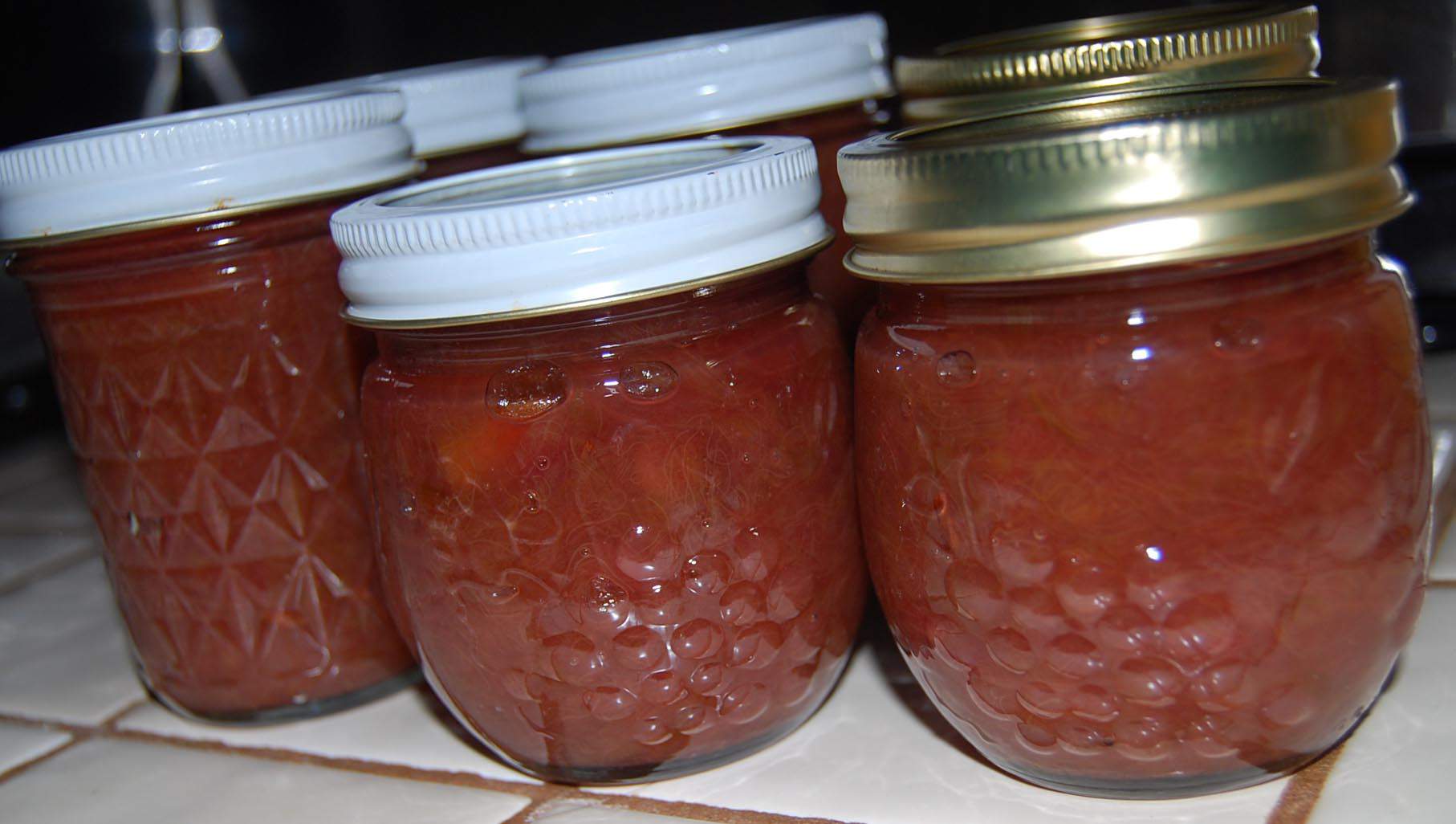 Rhubarb Jam done