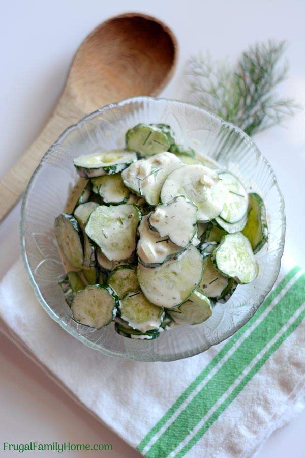 I love to have a creamy and cool salad in the summer. What could be cooler than a simple and easy cucumber salad? This is the best cucumber salad recipe. It contains simple ingredients and is really easy to make too. The sour cream in this recipe makes a creamy cucumber salad that you can’t resist. This recipe is our favorite, tried, and true recipe for cucumber salad. 