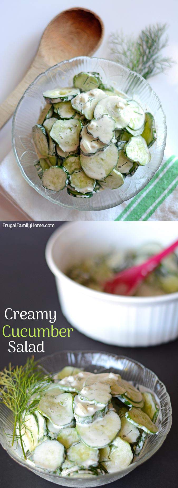 I love to have a creamy and cool salad in the summer. What could be cooler than a simple and easy cucumber salad? This is the best cucumber salad recipe. It contains simple ingredients and is really easy to make too. The sour cream in this recipe makes a creamy cucumber salad that you can’t resist. This recipe is our favorite, tried, and true recipe for cucumber salad.