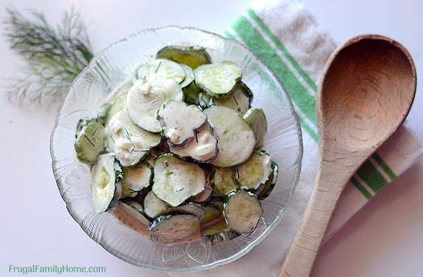 I love to have a creamy and cool salad in the summer. What could be cooler than a simple and easy cucumber salad? This is the best cucumber salad recipe. It contains simple ingredients and is really easy to make too. The sour cream in this recipe makes a creamy cucumber salad that you can’t resist. This recipe is our favorite, tried, and true recipe for cucumber salad.