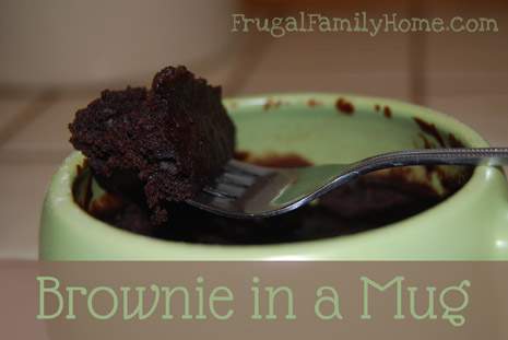 Recipe for Brownie in a Mug