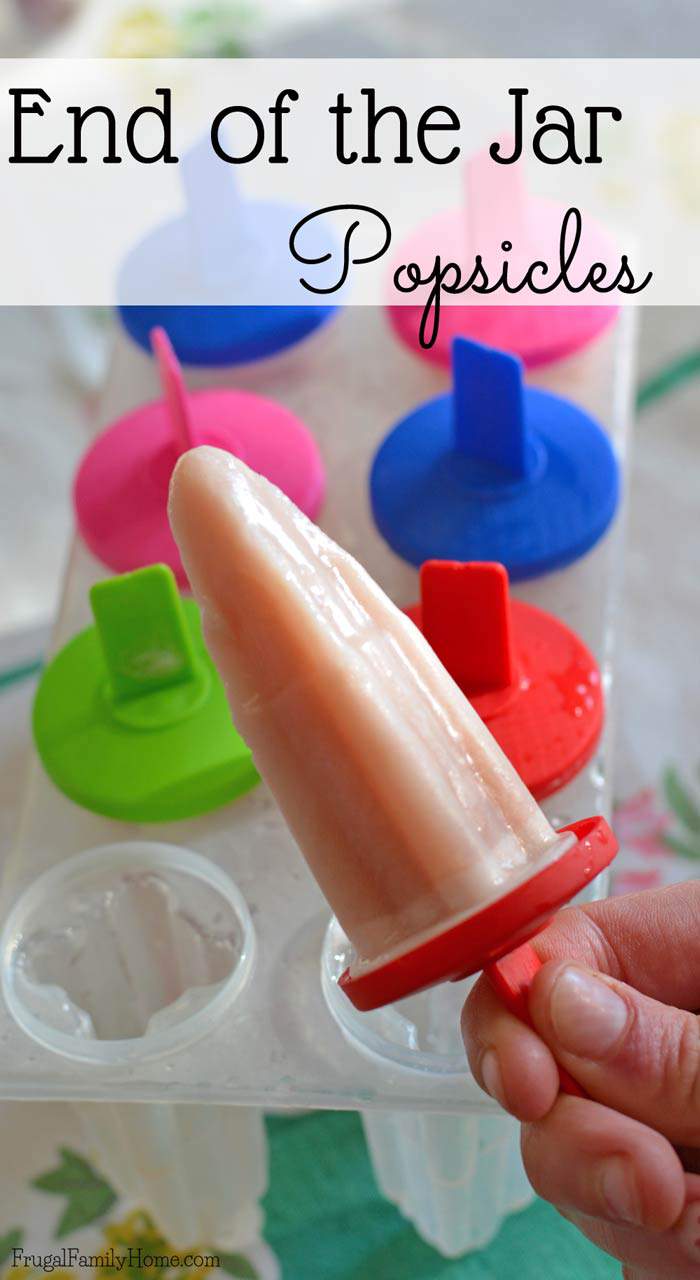 With summer here, it’s so nice to have easy desserts on hand to serve. Desserts that are easy to make and don’t require the oven. Because I like to be frugal and use every last bit of items we make this easy popsicle recipe using the last of the jar jam. Come see how easy it is to make, I’ve included a video too. 