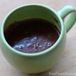 Dairy free brownie in a mug recipe.