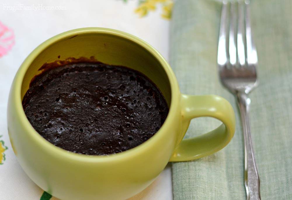 Dairy free single serving brownie in a mug recipe for those times when you need a quick chocolate fix. 