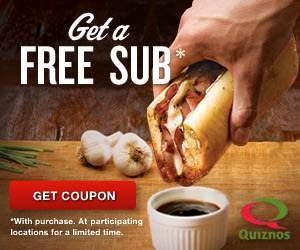 Quiznos Free Sub
