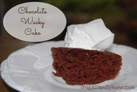 Chocolate Wacky Cake
