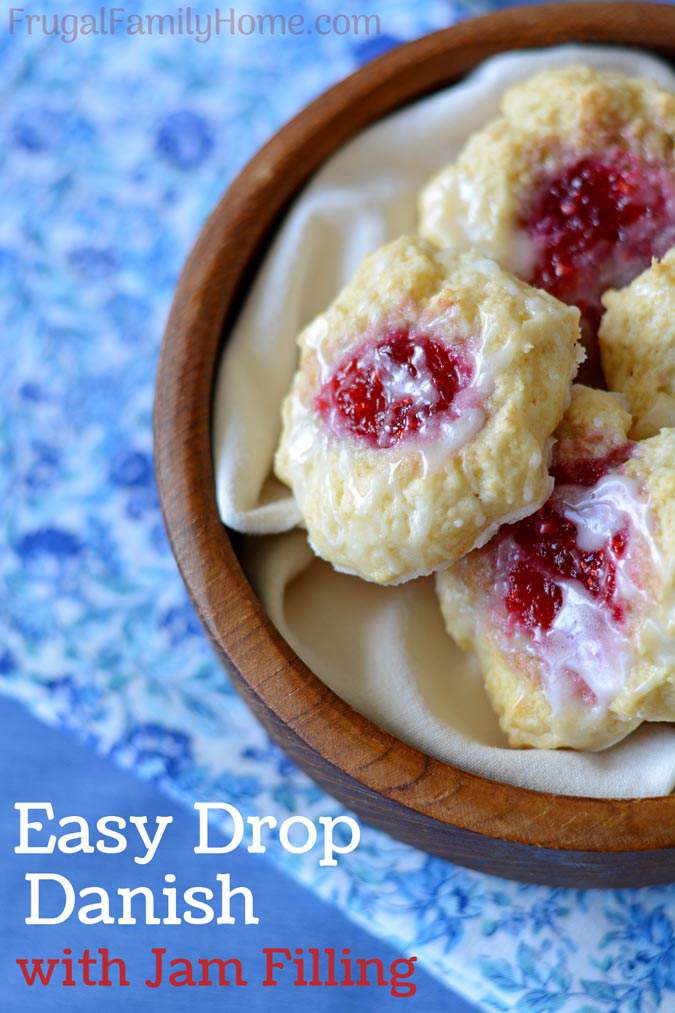 A yummy homemade from scratch danish recipe. This recipe is so easy and can be made with any jam. We prefer raspberry or peach danish.
