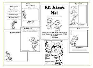 Dr Seuss- All About Me Printable Book