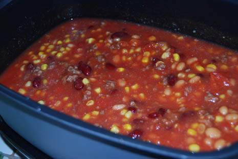 Taco Soup all mixed up