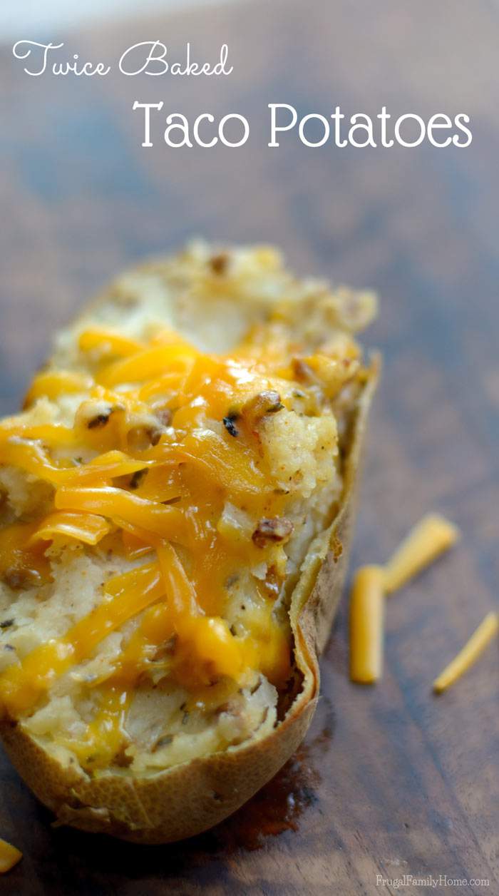 Easy Dinner Idea, Twice Baked Taco Potatoes