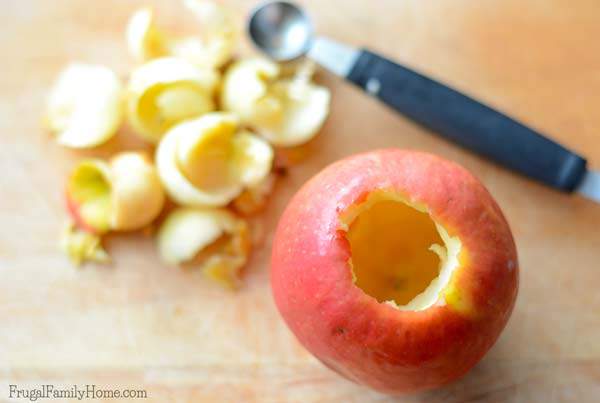 This is a quick and somewhat healthy dessert that our family loves. You only need 4 ingredients and a few minutes to make this baked apple recipe. It’s makes a great fall dessert your family will love.