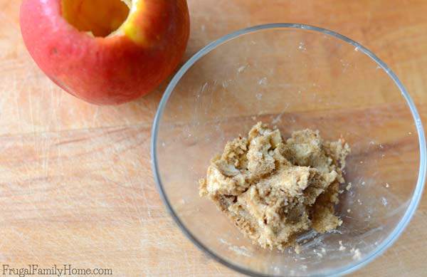 This is a quick and somewhat healthy dessert that our family loves. You only need 4 ingredients and a few minutes to make this baked apple recipe. It’s makes a great fall dessert your family will love.