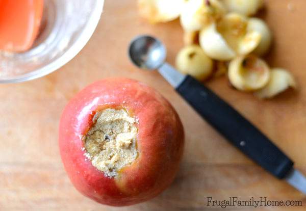 This is a quick and somewhat healthy dessert that our family loves. You only need 4 ingredients and a few minutes to make this baked apple recipe. It’s makes a great fall dessert your family will love.