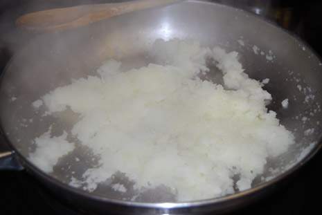 Cook finely grated onions