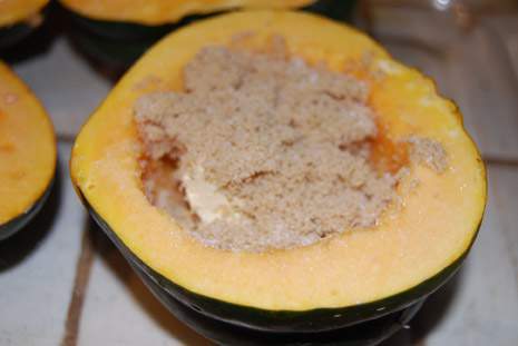 Squash with brown sugar