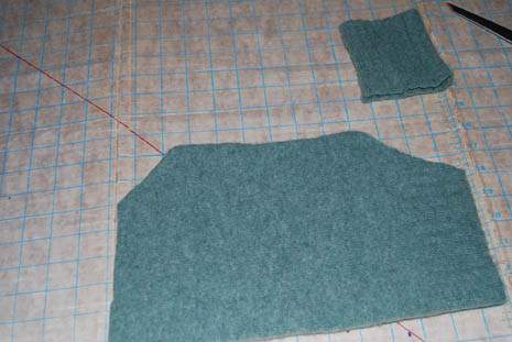 pieces cut out for dog sweater