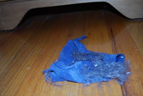 Dust under nightstand