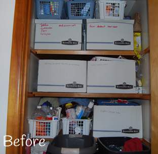 Linen closet Before