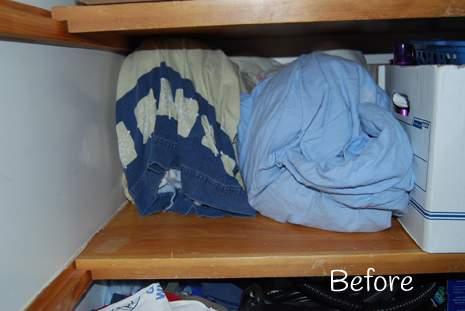 Linens in Closet