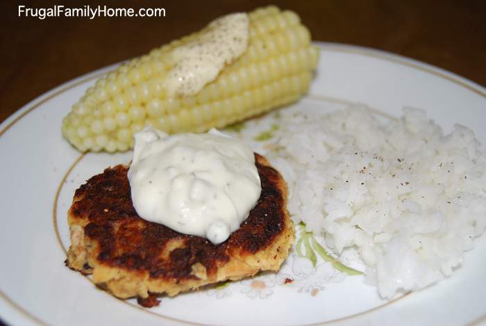 Salmon Patty on Plate