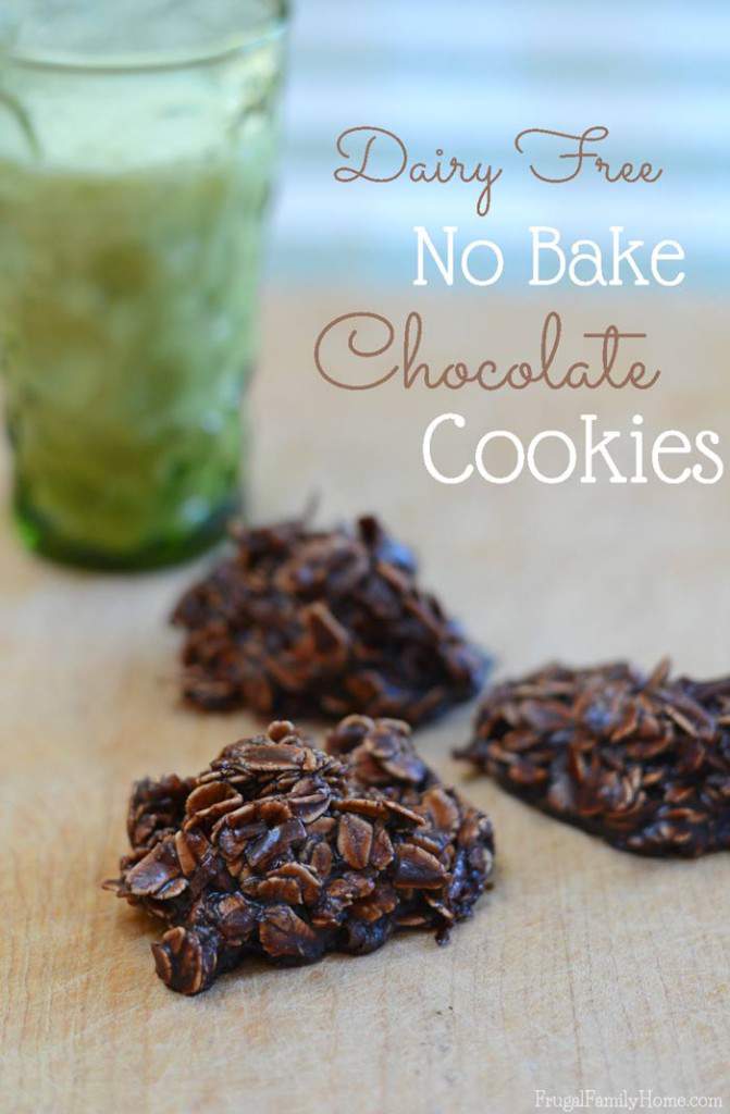 This is a great cookie recipe for summer or anytime you don’t have the space in the oven to bake cookies. It’s my favorite no bake cookie recipe. With just a few ingredients and a little time you can be enjoying yummy chocolate cookies. These no bake cookies are dairy free too. It took a little time to get the recipe just right but if you need to eat dairy free, you’ll love this no bake cookie recipe.