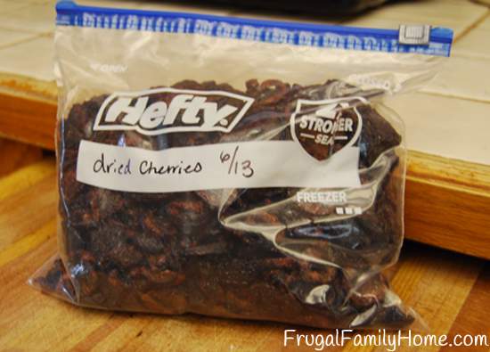 Dried Cherries Bagged Up