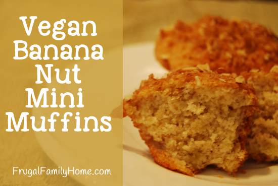 Vegan Mini Banana Nut Muffins