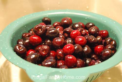 Cherries in Strainer