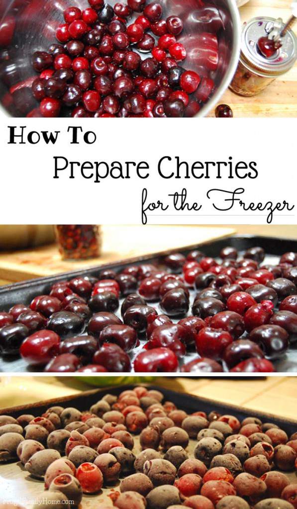 Cherries keep really well in the freezer. Here's how to prepare cherries for the freezer.
