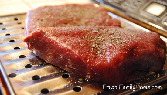 London Broil with Seasonings added