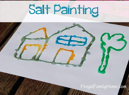 salt drawing for kids