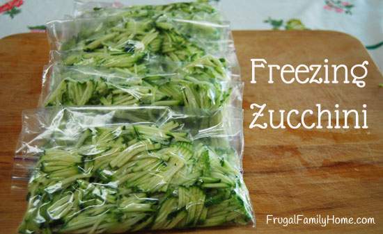 Zucchini for Freezer