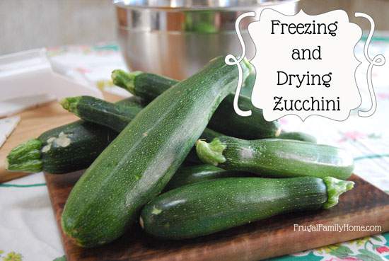 Freezing and Dehydrating Zucchini