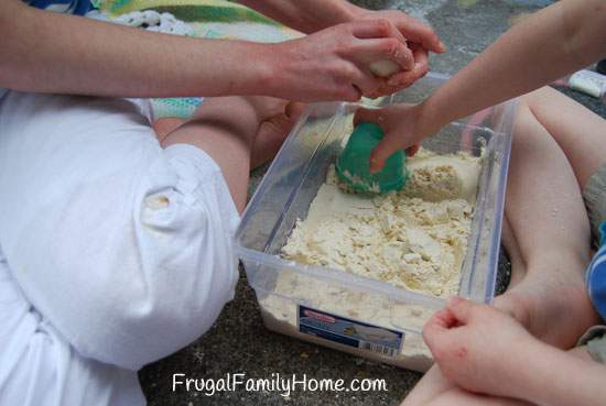 Kids with Cloud Dough