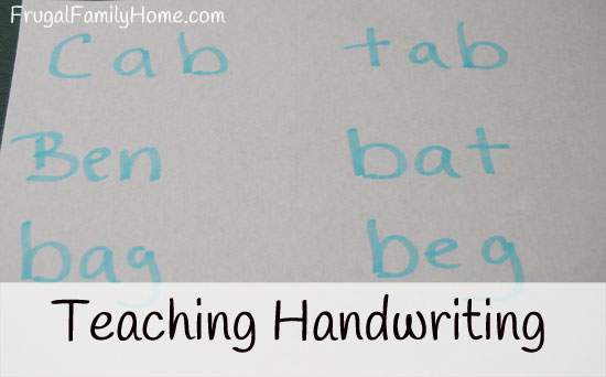 Teach Handwriting Inexpensively