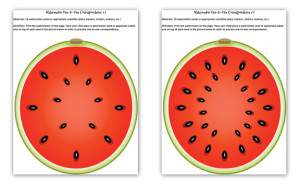 Watermelon-one-to-one-correspondence