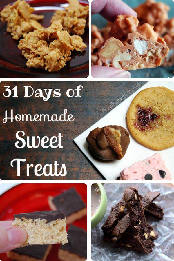 Need some tried and true holiday cookie and candy recipes? Try out a few of these 31 cookie and candy recipes. Great for giving to friends and neighbours during the holidays. Or make them to enjoy with your own family. All of these recipe are tried and true ones we make at our home.
