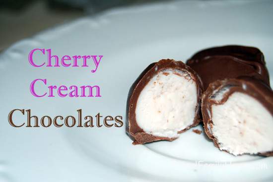 Homemade Sweet Treat, Cherry Cream Chocolates