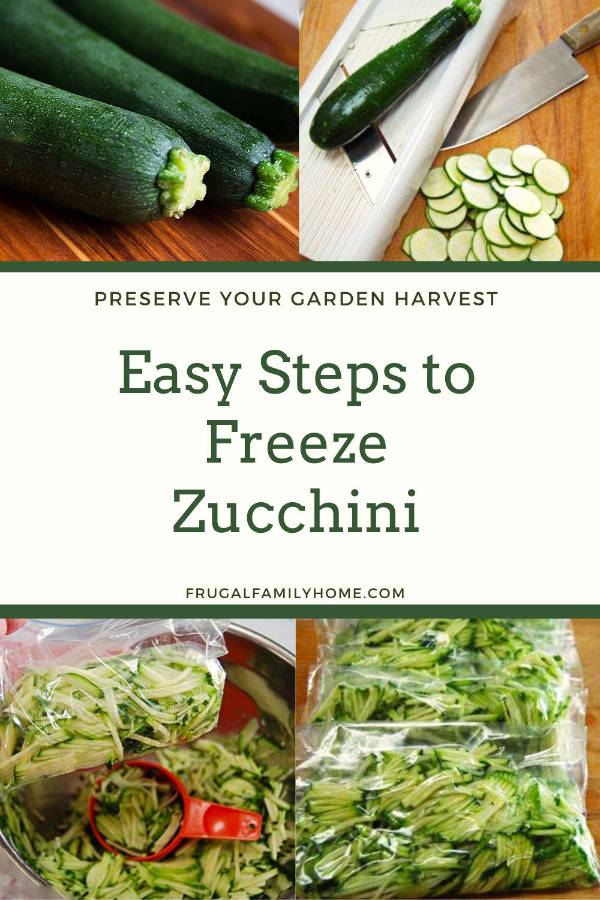 easy steps to freezing zucchini