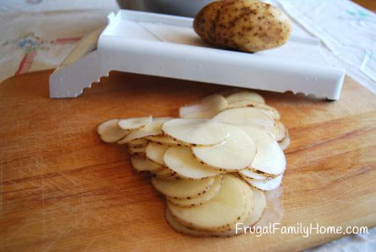 How to thinly slice potatoes