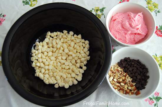 Ingredients for Strawberry fudge