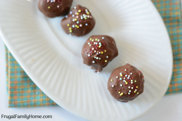 Yummy brownie truffles on a plate