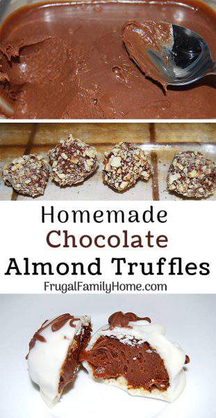 Homemade Sweet Treats, Chocolate Almond Truffles | Frugal Family Home