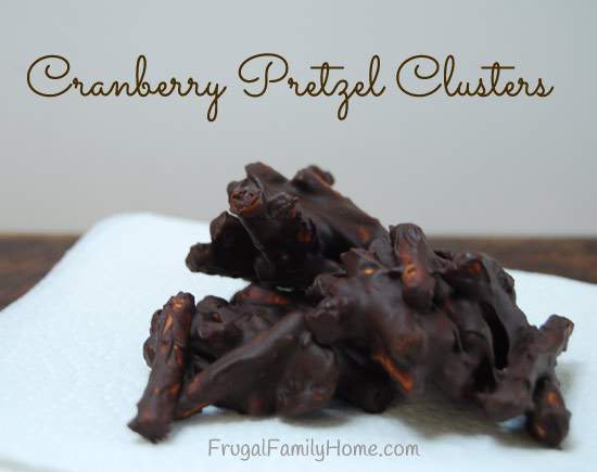 Chocolate Cranberry Pretzel Clusters