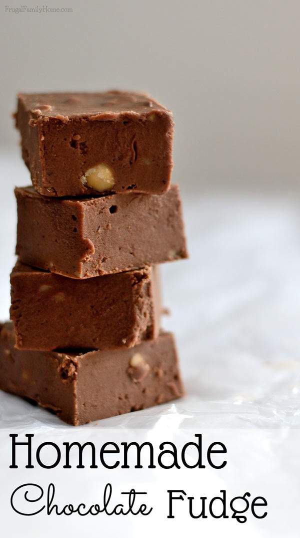 Making your own candy isn't really that hard. This recipe for chocolate fudge is really good and easy too.