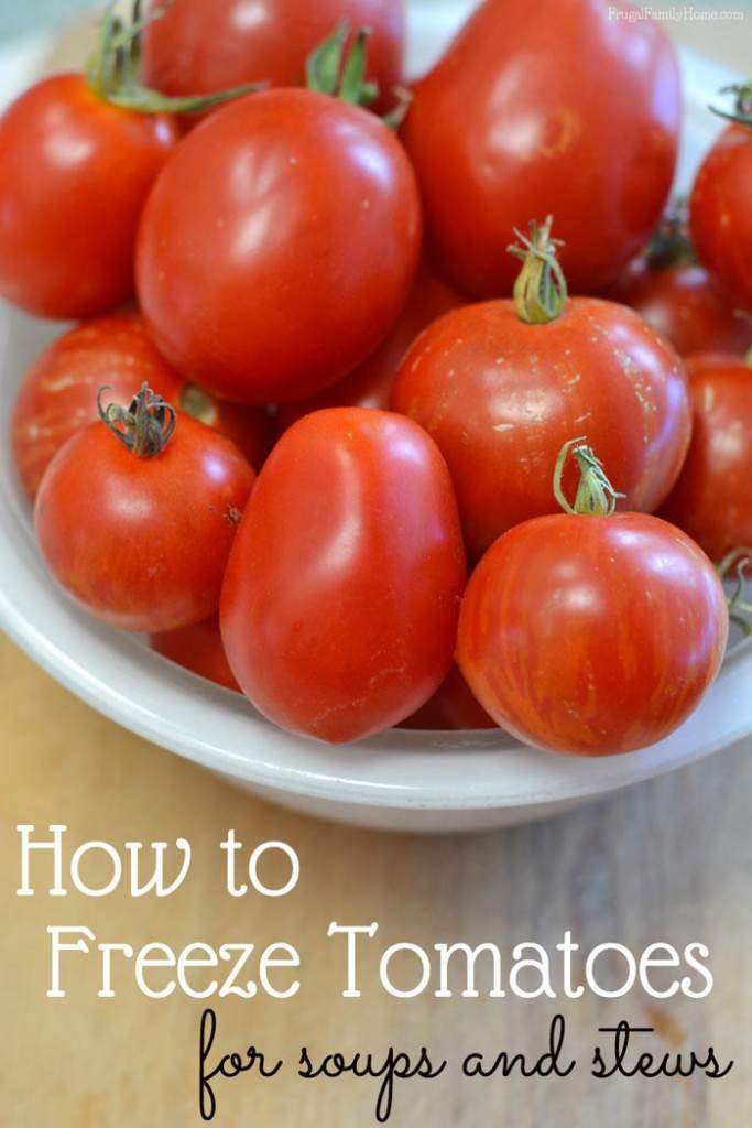 How to Freeze Tomatoes for Sauces and Soups Frugal Family Home