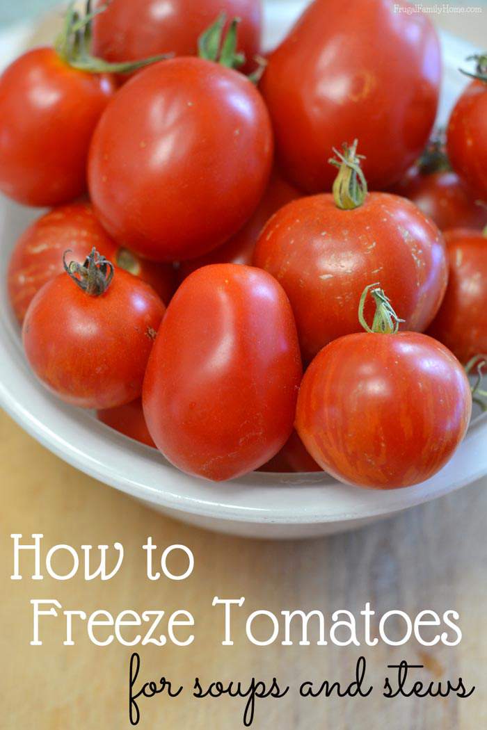 If you have a bunch of tomatoes from your garden and you don’t have time to dry or can them, why not freeze them? Did you know you can freeze tomatoes whole? No need to slice, dice or even peel them. It’s super easy to do and they work great in sauces, soups, stews, and chili.