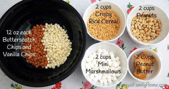 Ingredients for the No Bake Candy