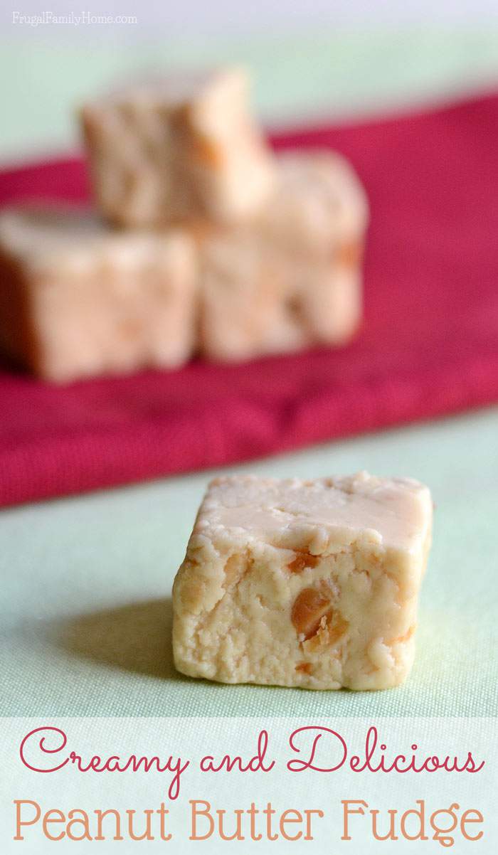 Oh my this peanut butter fudge is so creamy and delicious. I’ve made quite a few batches of it over the years and it always turns out so yummy. I include this peanut butter fudge recipe in all of my Christmas cookie and candy plates. Everyone always loves it. 